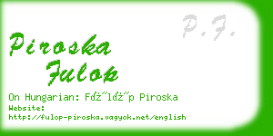 piroska fulop business card